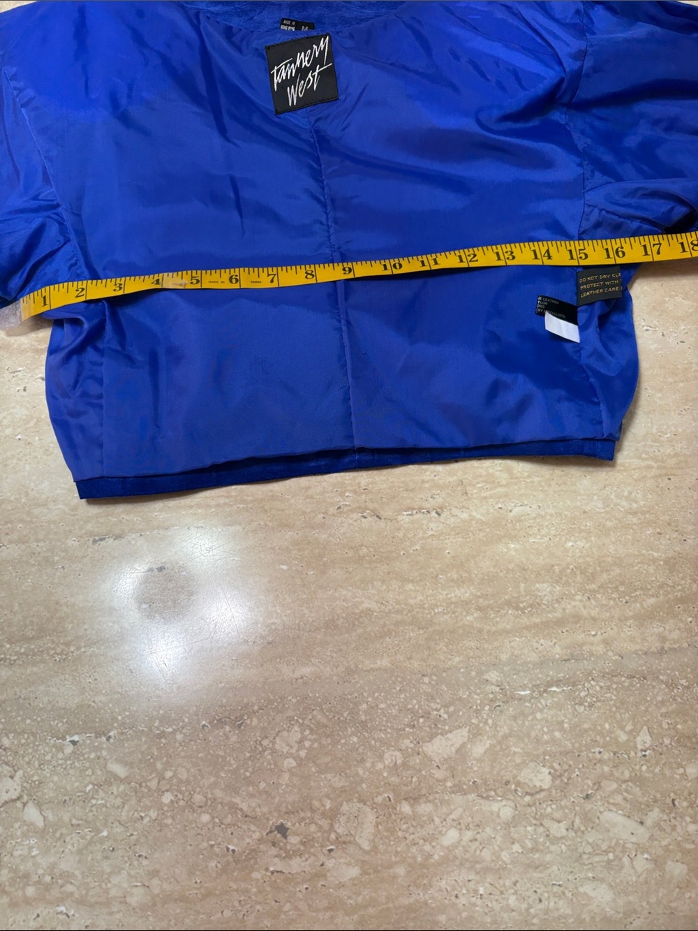 Beautiful vintage blue tannery West genuine suede pencil skirt suit. - Picture 10 of 12